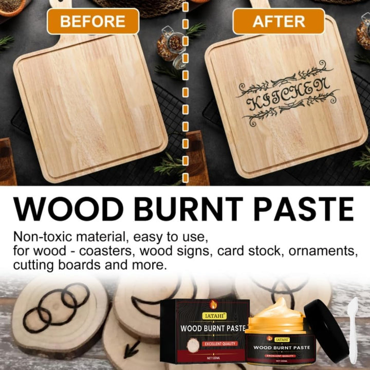 Holzbrennpaste Brennpaste Gel,2pcs Multifunktionales DIY Brandmalerei für Holz,Holzbrennpaste,Wood B