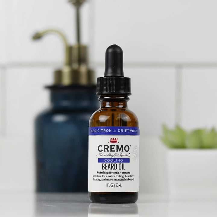 CREMO - Beruhigendes Bartöl Für Männer | Natürliche Öle | Zitrus &amp; Minze Duft | 30ml Citrus &amp; Mint,