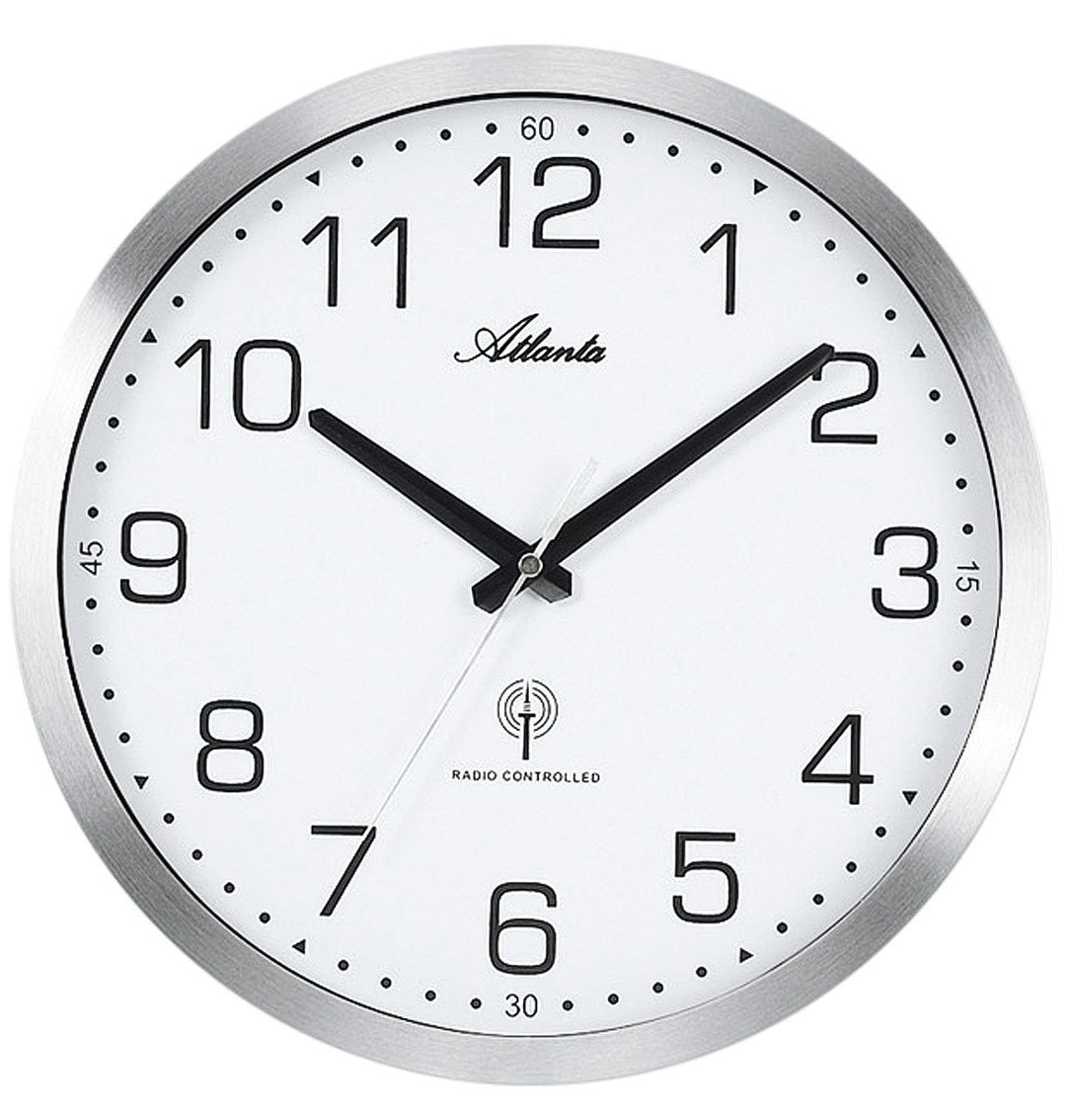 Atlanta Funk-Wanduhr Ø 30 cm, Metallgehäuse 4371/0