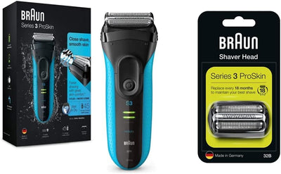 Braun Series 3 ProSkin 3040s Elektrorasierer, mit Präzisionstrimmer, wiederaufladbarer und kabellose