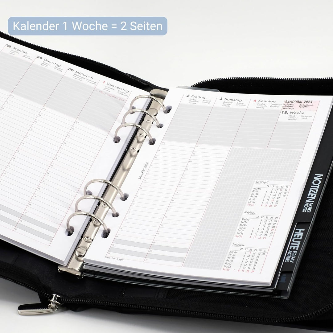 bind Systemplaner A5 inkl. Kalender 1 Woche = 2 Seiten, Terminplaner, Managerplaner, Systemplaner, N
