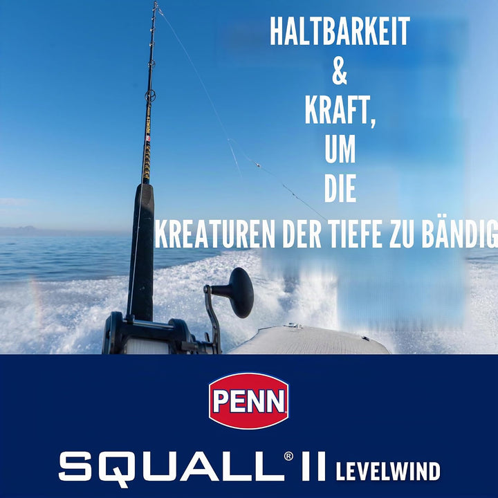 PENN Squall II Level Wind Konventionelle Angelrolle Squall II Level Wind 15LW, Squall II Level Wind