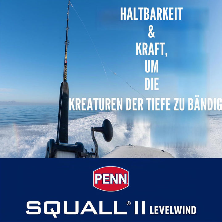 PENN Squall II Level Wind Konventionelle Angelrolle Squall II Level Wind 20LWLH, Squall II Level Win