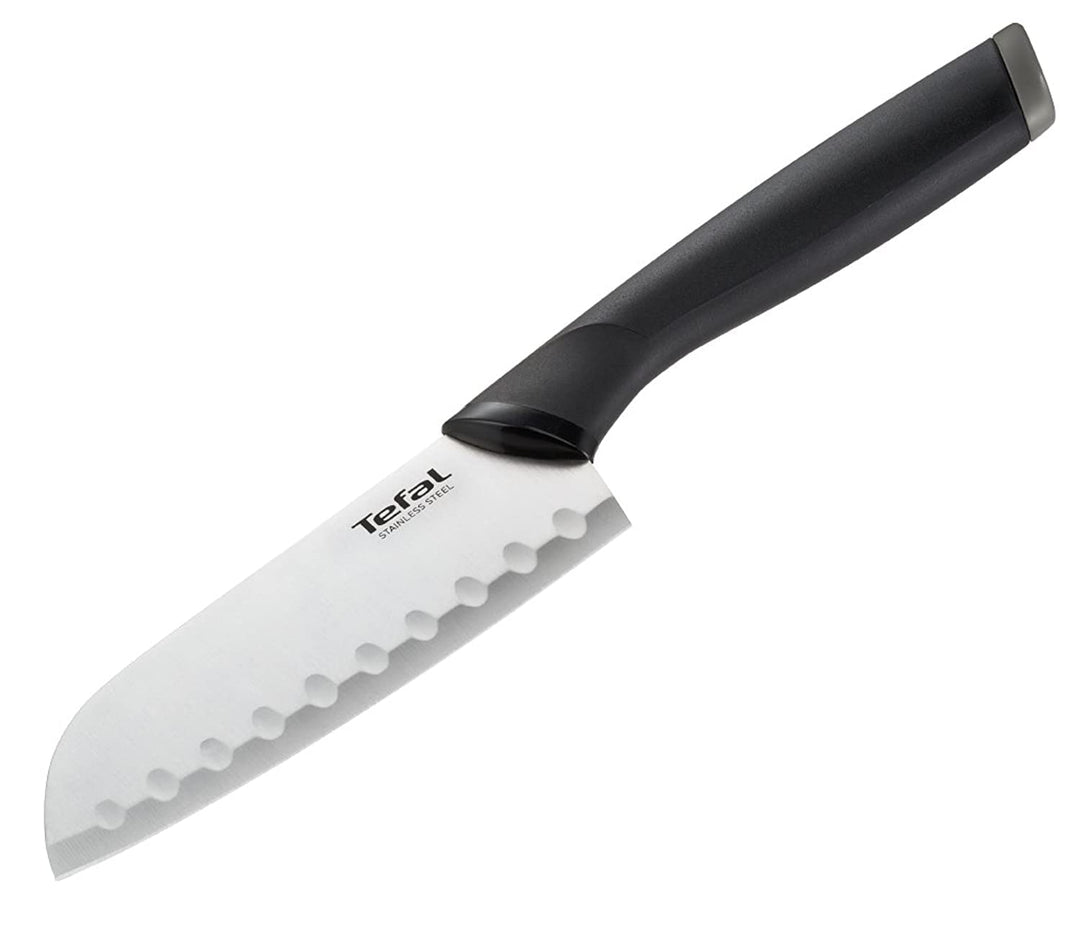 Tefal K2213614 Santoku Comfort, Rostfreier Edelstahl, 5.3 cubic_centimeters, Schwarz 12 cm Santokume