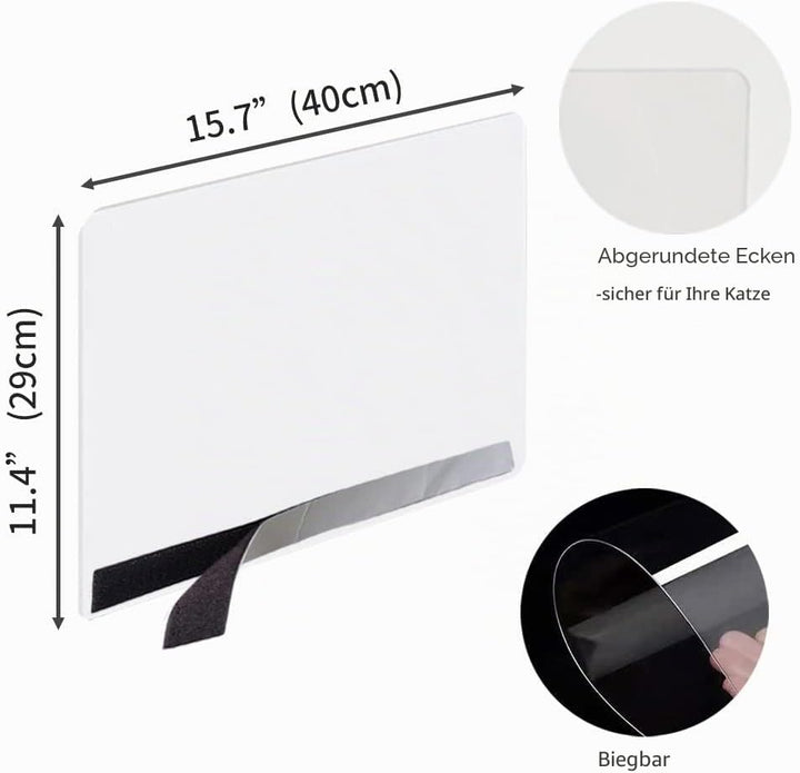 6PCS Katzentoiletten-Schild, hohe Seite, Oben offen, Katzentoilette, hält Streu in der Pfanne (Katze