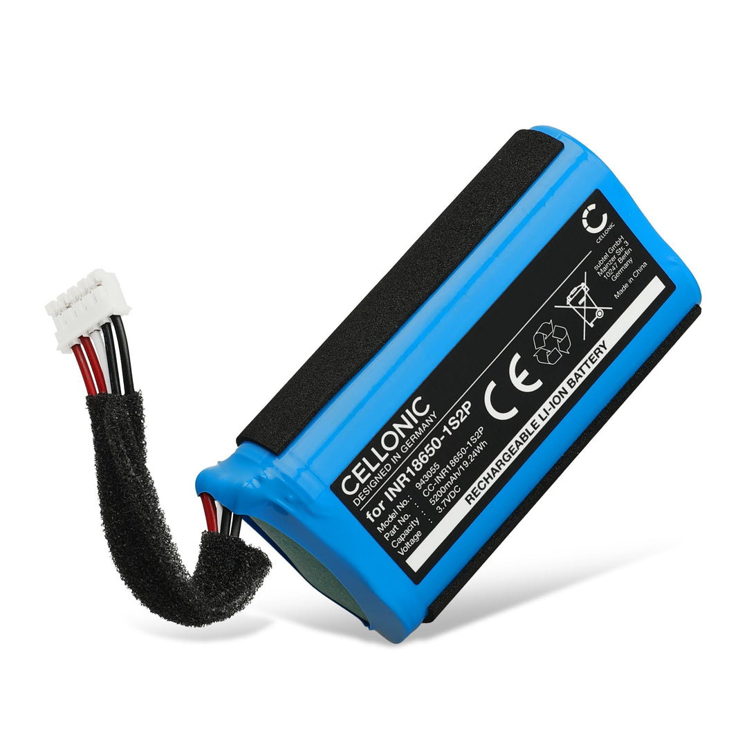 CELLONIC, Lautsprecherakku kompatibel mit Teufel ROCKSTER GO 2 (5200mAh, 3.7V) Ersatzakku GSP1029102