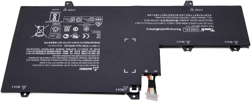 Tanch OM03XL Laptop Akku für HP Elitebook x360 1020 G2 11.55V 4935mAh 57W