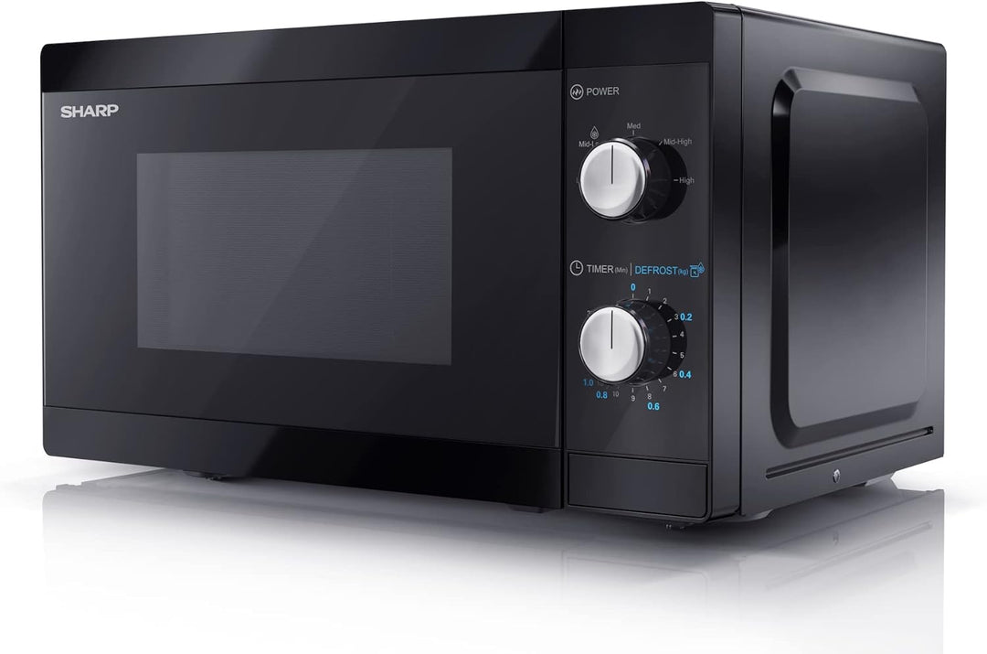 SHARP MS01E Mikrowelle (Mikrowelle: 800W, 5 Leistungsstufen, Auftaufunktion, Abmessungen: 440x258x34