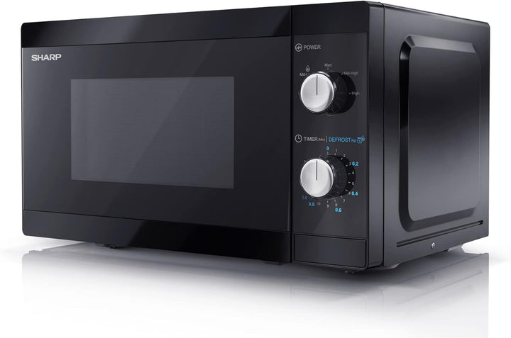 SHARP MS01E Mikrowelle (Mikrowelle: 800W, 5 Leistungsstufen, Auftaufunktion, Abmessungen: 440x258x34