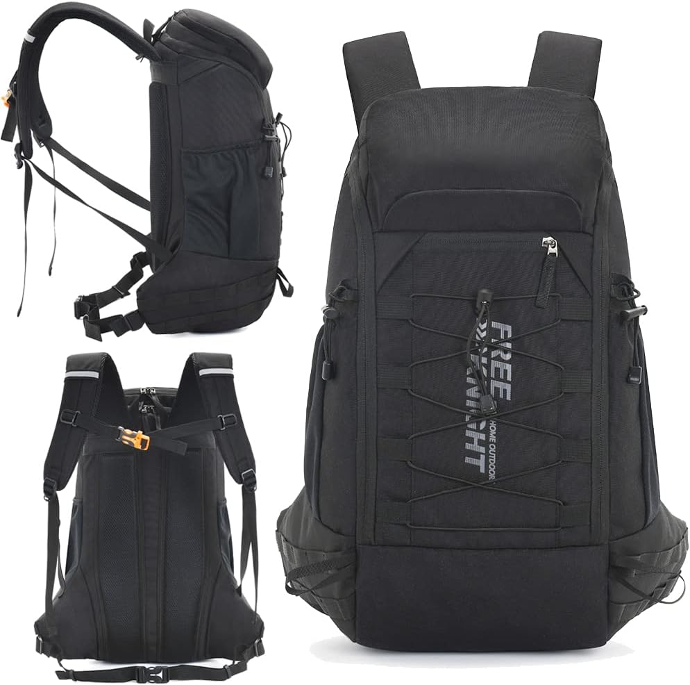 Bseash 40L Leichter wasserdichter Wanderrucksack mit Regenschutz, Outdoor Sport Reise Tagesrucksack