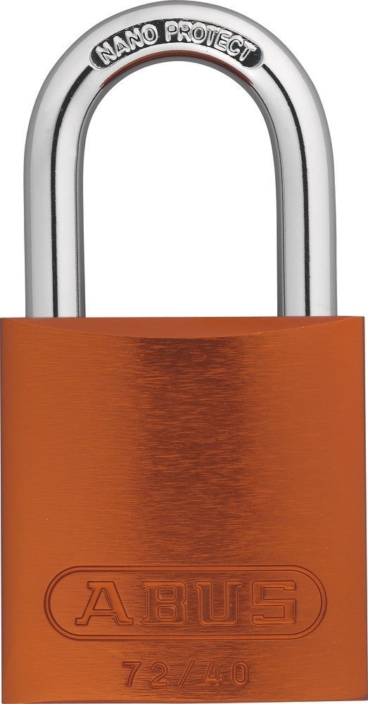 ABUS Aluminium-Vorhangschloss 72/40, orange, 43601, Orange