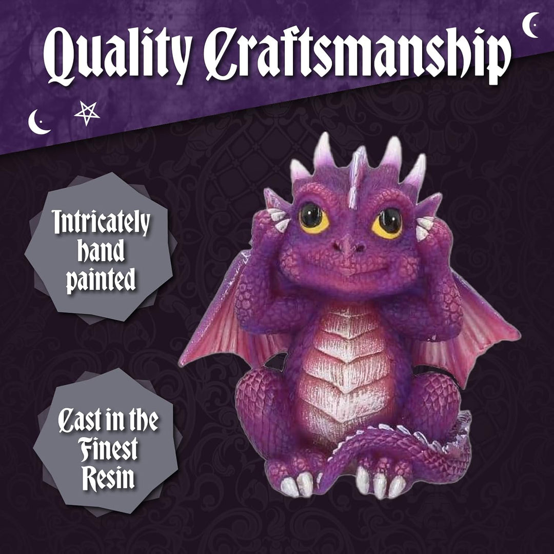 Nemesis Now B3756K8 Figur DREI Weise Dragonlinge, Kunstharz, 8,5 cm, Rot