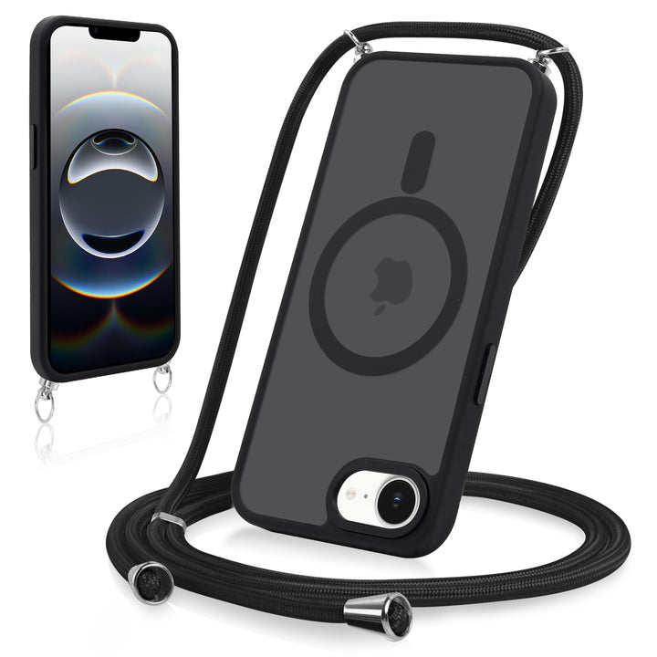 Yodege Magnetische Handyband für iPhone 16e 6,1" Hülle mit Band, Handyhülle Kompatibel mit MagSafe,