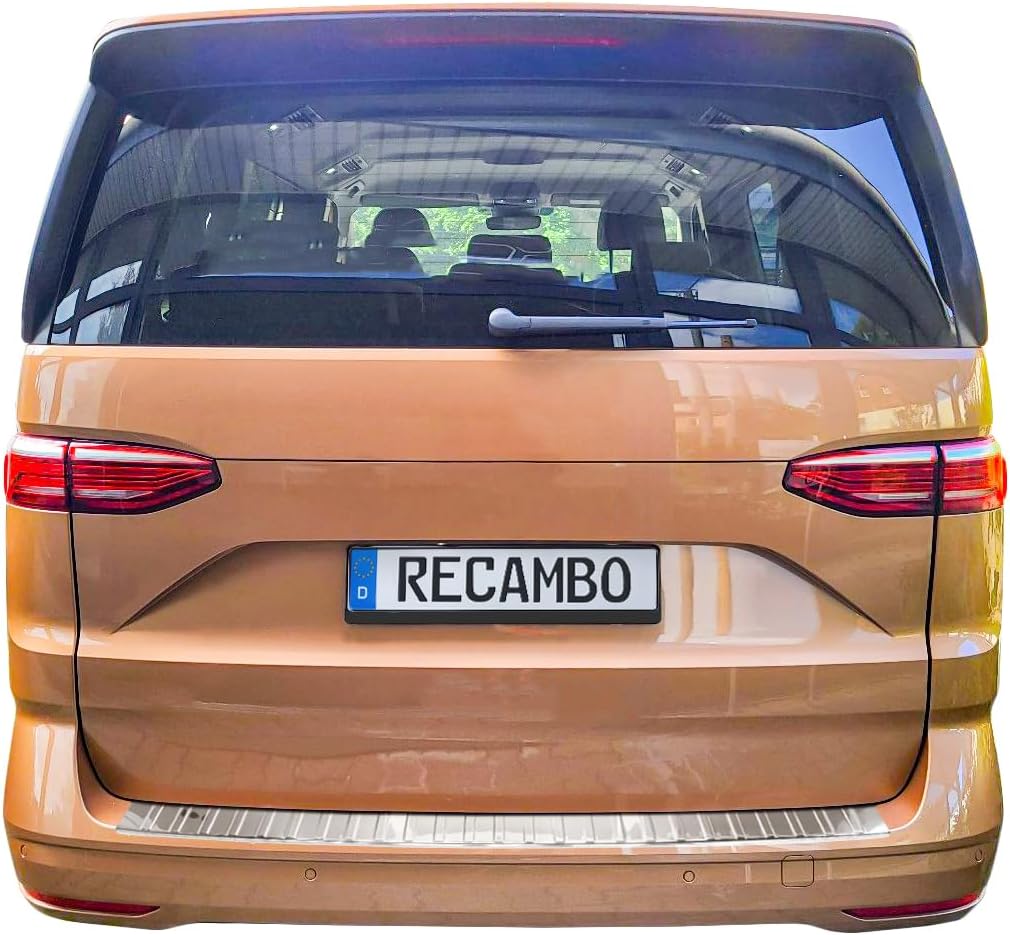 RECAMBO Ladekantenschutz Edelstahl Hochglanz poliert, Chrom Look - kompatibel für VW T7 - Typ ST - B