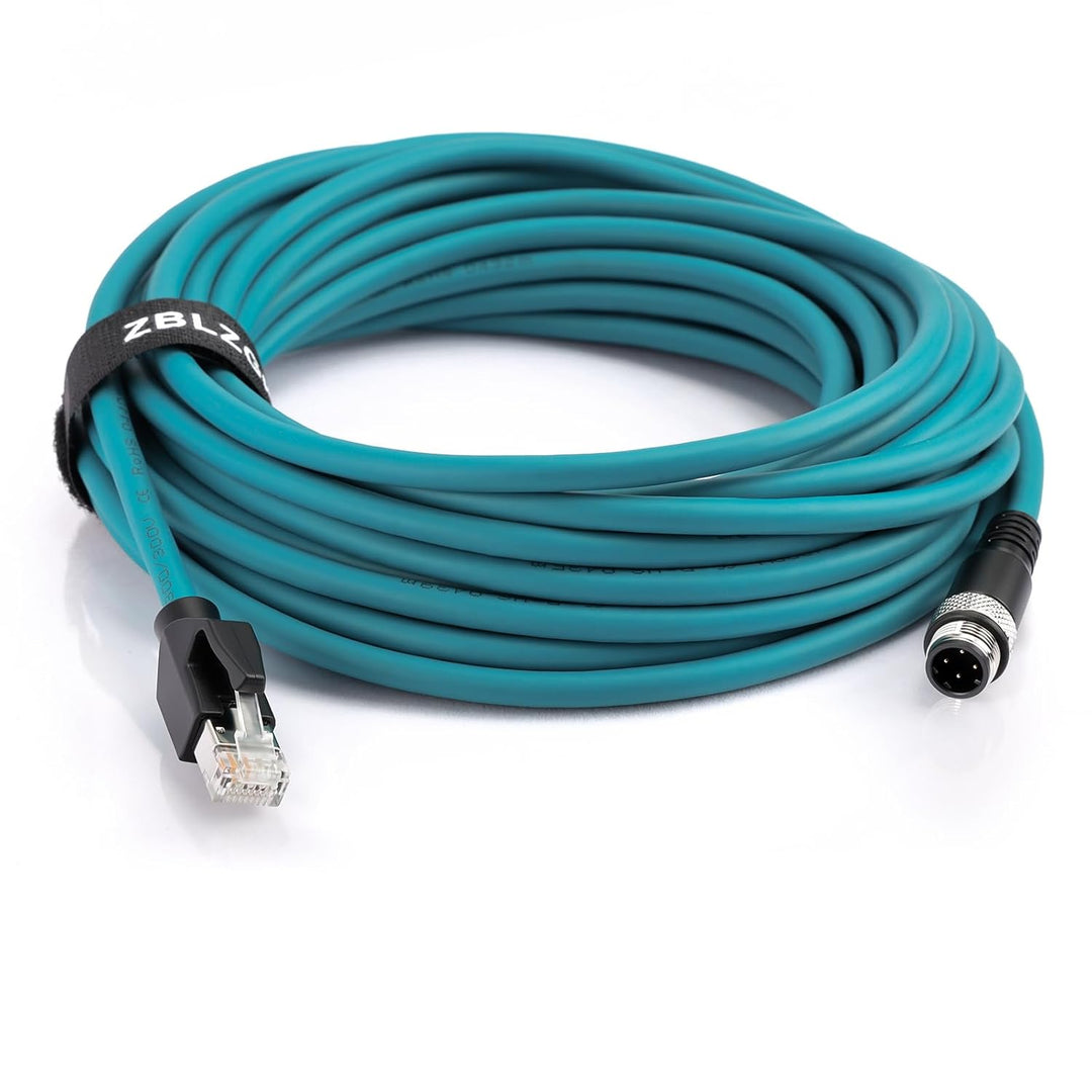 Cat5e Ethernet-Kabel, wasserdicht, M12, 4 Positionen, D-kodierter Stecker auf RJ45, industrielle Fel