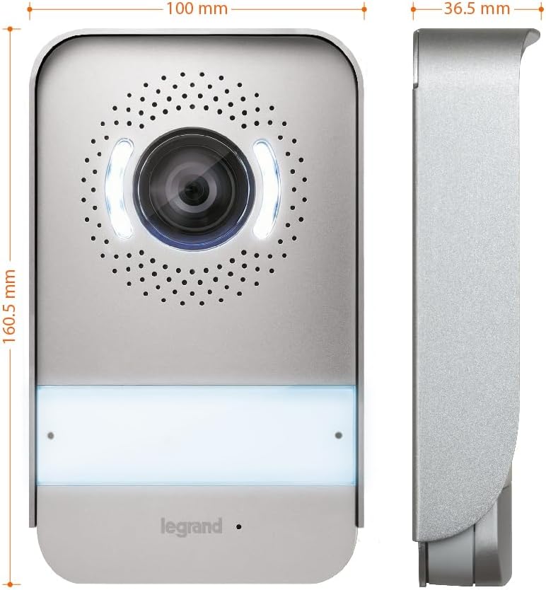 Legrand, Video-Türsprechanlage mit 2-Draht-Anschluss, 4,3 Zoll Farbmonitor und Weitwinkelkamera, 1-/