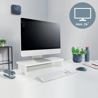 Leitz Monitorständer für Desktop & Laptop, Ergonomischer Aufsatz, für 24 Zoll Monitore bis 20 kg, Mi