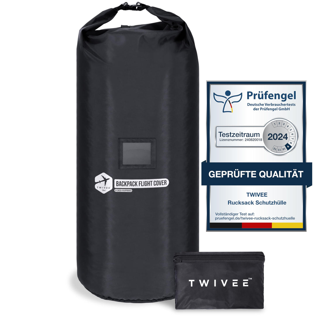 TWIVEE - 2 in 1 Rucksack Schutzhülle und Regenschutz - Flight Cover für Backpack - Flugzeug - Überzu