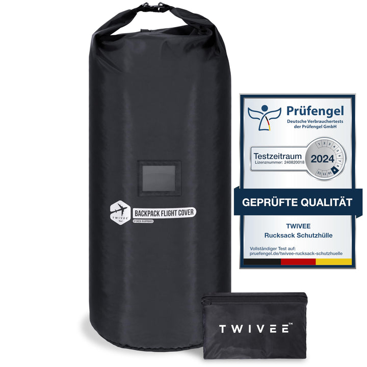 TWIVEE - 2 in 1 Rucksack Schutzhülle und Regenschutz - Flight Cover für Backpack - Flugzeug - Überzu