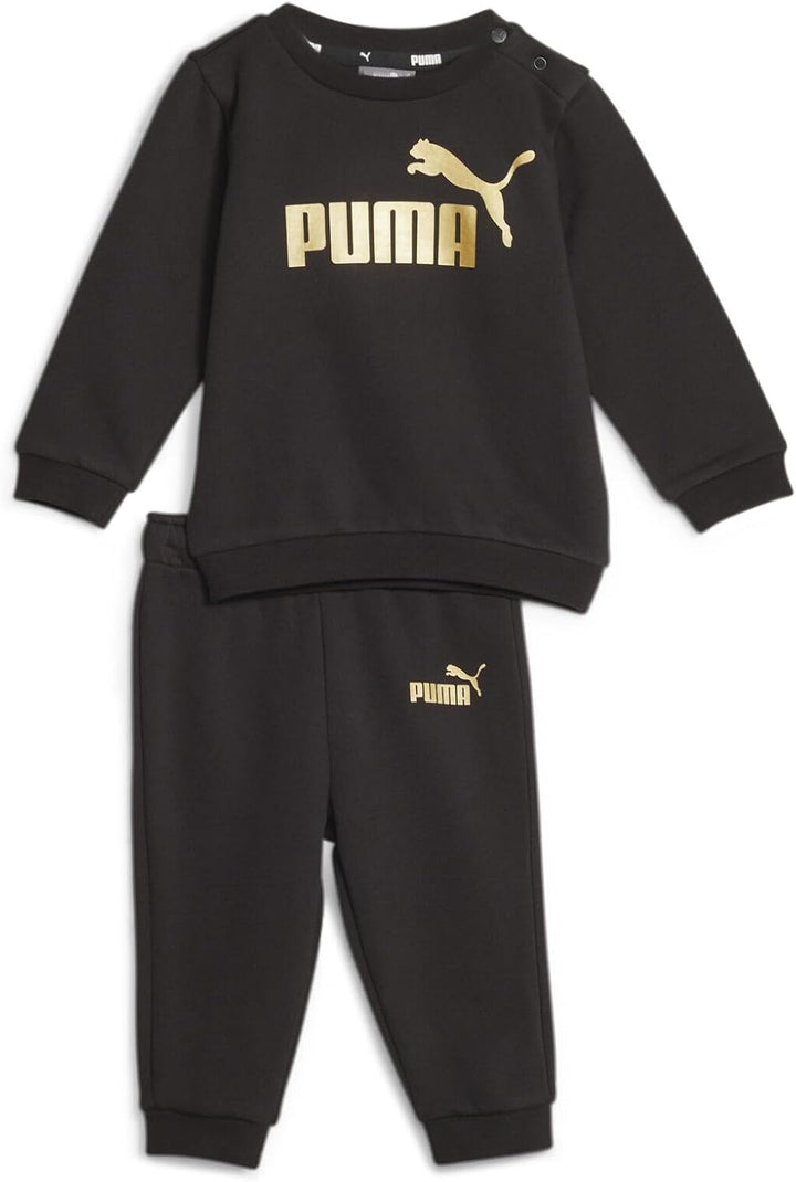 PUMA Unisex Kinder Minicats Ess+ Crew Jogger Fl Trainingsanzug 92 Puma Schwarz, 92 Puma Schwarz