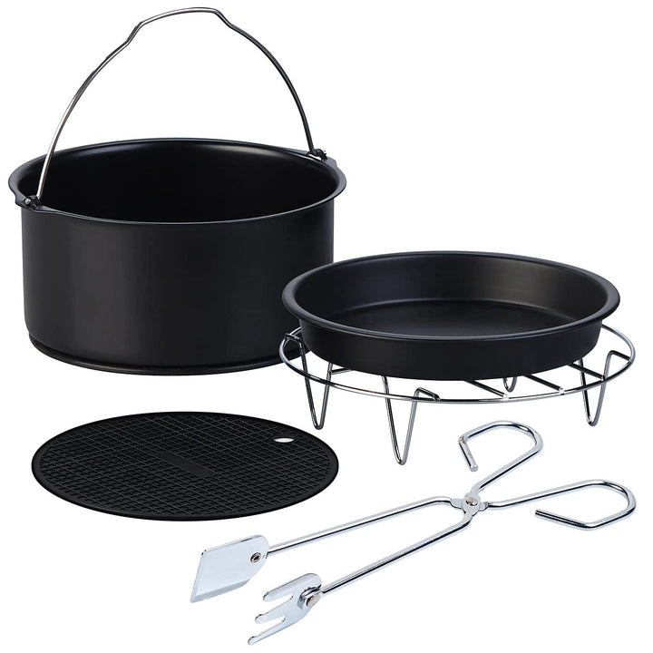 Rosenstein & Söhne Grillmatte: 5-tlg. Back- und Grill-Zubehör-Set für Ofen, Heissluft-Fritteuse, Gri