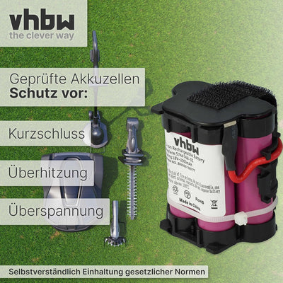 vhbw Akku kompatibel mit Gardena R38Li, R40Li, R45Li, R50Li, R70Li, R75Li, R80Li, 124562 Mähroboter