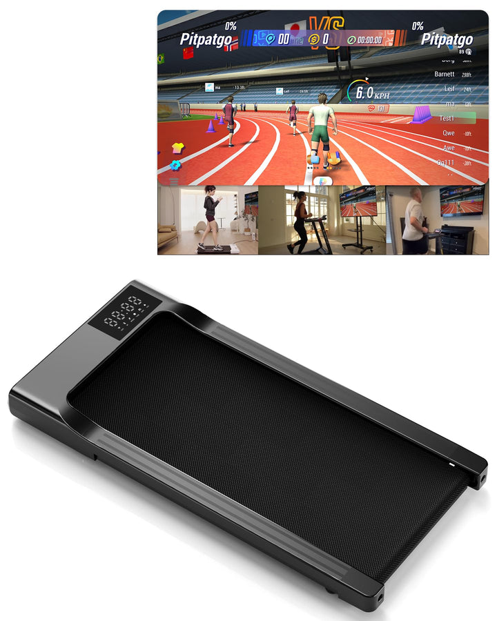 Superun Walking Pad mit Steigung 6%, Laufband für Zuhause mit App max 6km/h und 12km/h Version, Schr