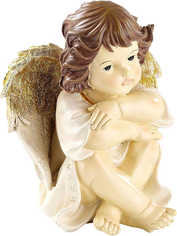 infactory Engelfiguren: Grosse Deko-Weihnachtsengel im 4-er Set (Engelfiguren Weihnachten, Deko Enge