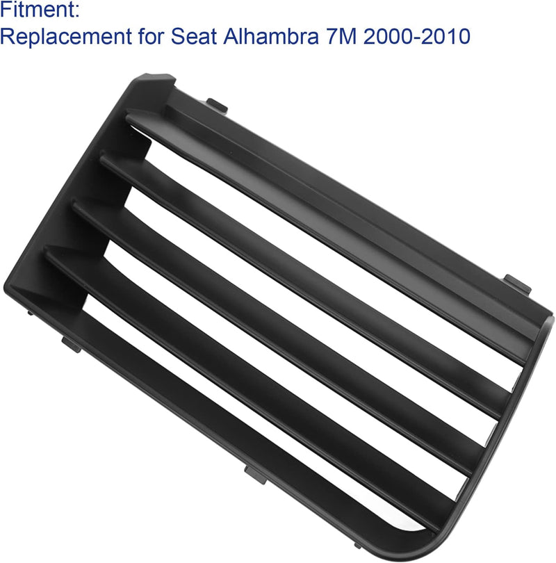 7M785365401C Oberer Grill für Vordere Stossstange, Langlebiger ABS-Ersatz für Seat Alhambra 7M 2000-