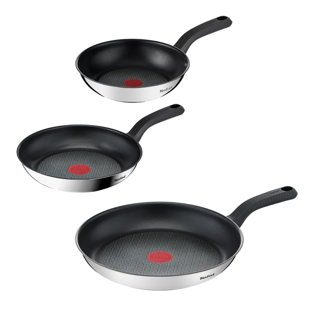 Tefal Comfort Max 3-tlg. Pfannen-Set, Power Resist Versiegelung, Thermo-Signal, Thermo-Fusion Boden,
