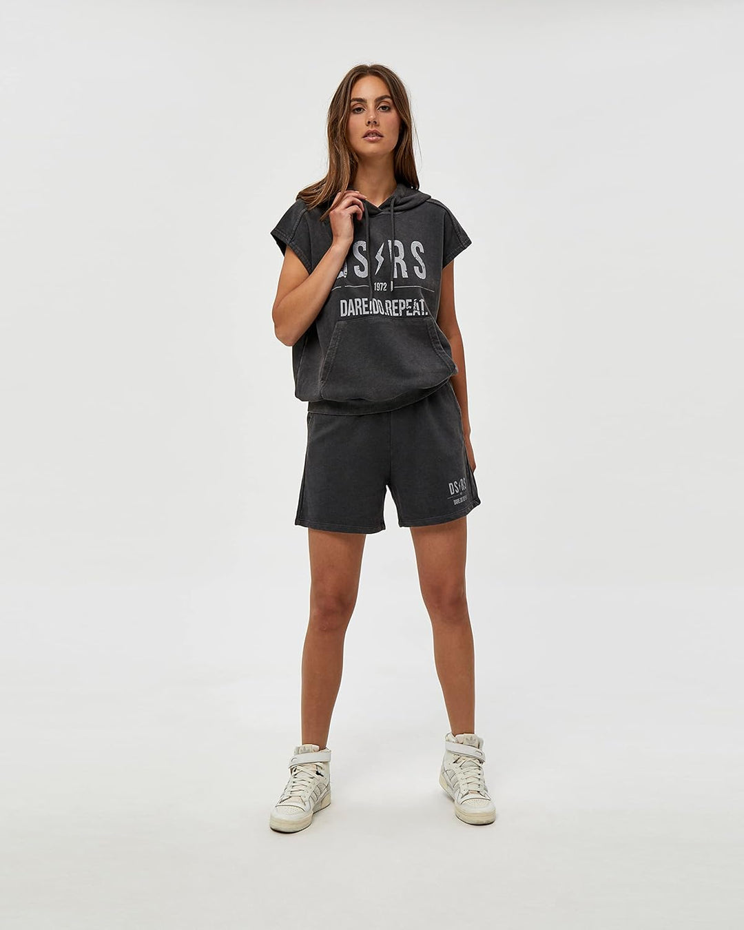 Desires Damen Joy Sweat Shorts Joggingshorts S 9005 Black Washed, S 9005 Black Washed