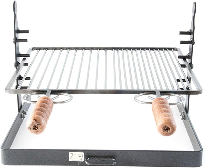 Grillpfanne Grillkorb mit Base Unterstützung und Höhe verstellbar cm 40 x 37