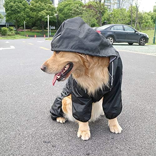 Idepet Regenmantel für Hunde, wasserdicht Winddicht mit Kapuze für kleine und mittelgrosse Hunde Sch
