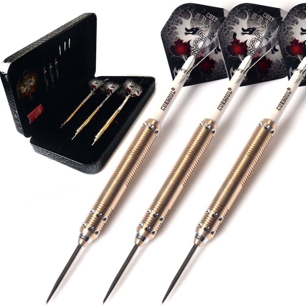 CUESOUL Dragon Deluxe Messing Steel Dartpfeile, 21 Gramm J2107 25 Gramm, J2107 25 Gramm
