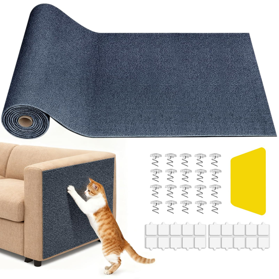Kratzmatte Selbstklebend 60x200 cm, Selbstklebende Kratzschutzmatte Kratzteppich Katze Kratzschutz f