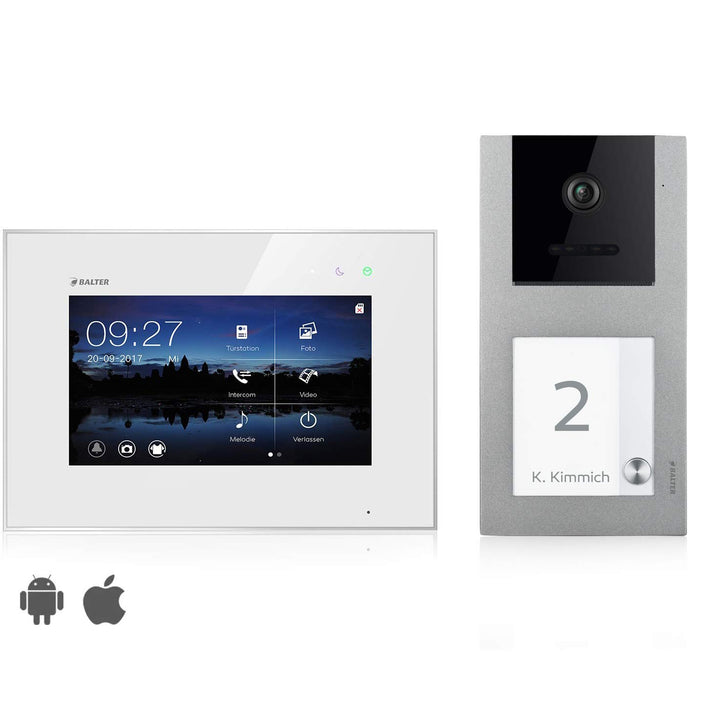 Balter EVO Video Türsprechanlage ✓ Touchscreen 7 Zoll Monitor ✓ Smartphone App ✓ 2-Draht Bus ✓ Aufpu
