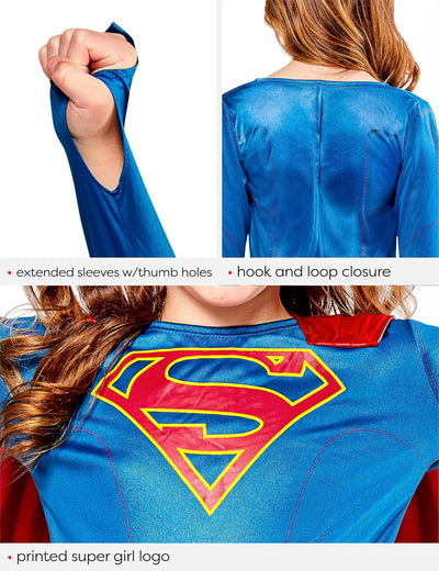 Rubies Offizielles DC Comics Supergirl TV Series Deluxe Kostüm für Mädchen, Schwarz/Rot, L, L