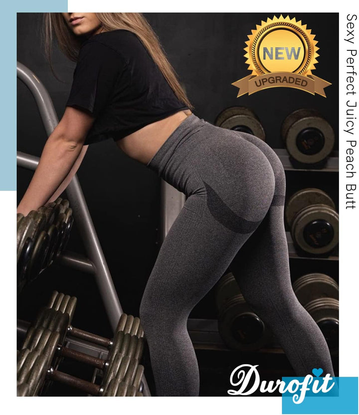 DUROFIT Scrunch Butt Sport Leggings Für Damen, High Waist Blickdicht Po Push Up Booty Leggings für S