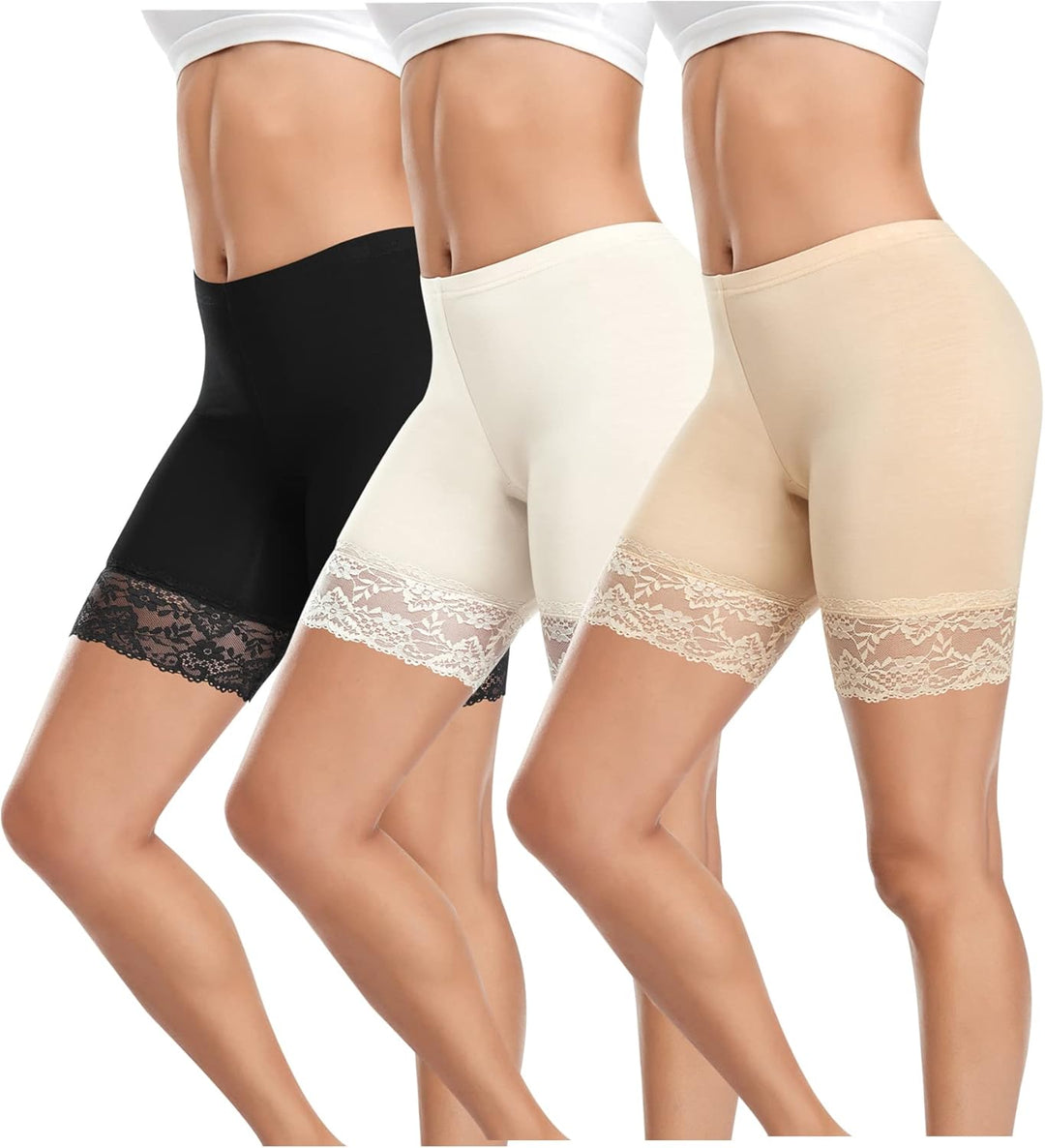 YARRCO Damen Unterhosen Radlerhose Unter Hose Kurz Hohe Taille für Rock Kleid Sommer Boxershorts Unt