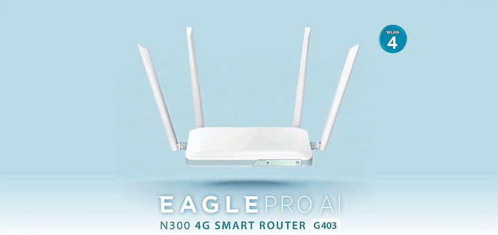 D-Link G403/E EAGLE PRO AI N300 4G Smart Router (4G Download bis zu 150Mbps, Wi-Fi N300, AI Wi-Fi Op