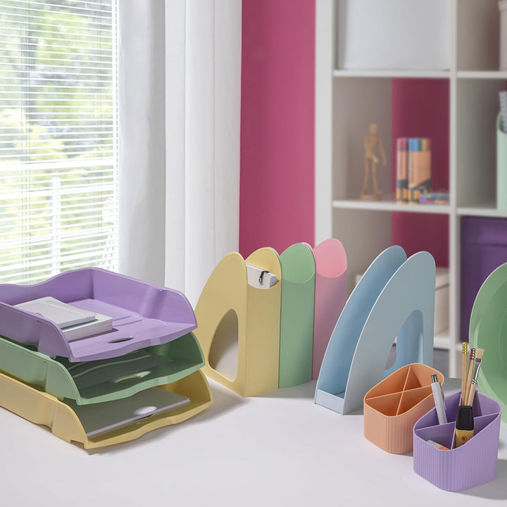 HAN Stehsammler Re-LOOP – 6 STÜCK, say yes to 100% recycled, modernes, junges Design für DIN A4/C4 U