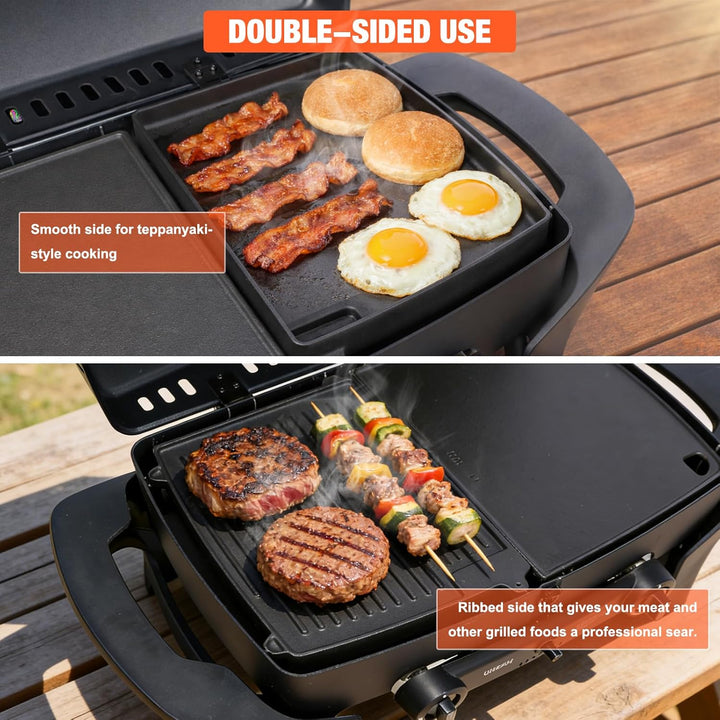 32 x 24cm Gusseisen Grill-Wende-Platte für Enders Urban, Urban Pro, Explorer, Explorer Pro, Grillpla