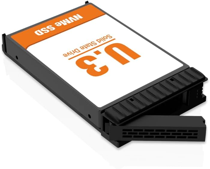 ICY DOCK 4-Bay U.2/U.3 PCIe 4.0 NVMe SSD Wechselrahmen mit schraubenlosen Trays in 5,25" Schacht - E