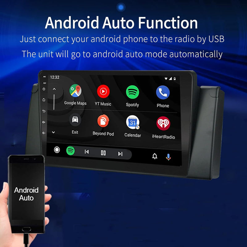 EZoneTronics Carplay Android 10.1 Autoradio Stereo für BMW X5 E53 1999-2006 9 Zoll Touchscreen High