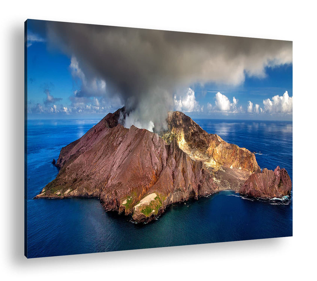 deyoli aktive Vulkanlandschaft Neuseelands Format: 80x60 als Leinwandbild, Motiv fertig gerahmt auf