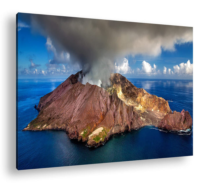 deyoli aktive Vulkanlandschaft Neuseelands Format: 80x60 als Leinwandbild, Motiv fertig gerahmt auf
