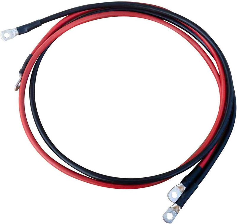 ECTIVE Batteriekabel - M8/M8, 1,5m, rot/schwarz, Kupfer, 25 mm² - Massekabel, Batterieladekabel, Str