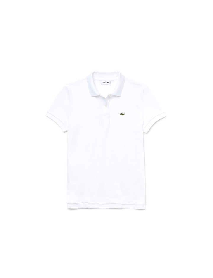 Lacoste Damen Polo-Shirt Kurzarm PF7839, Frauen Polo-Hemd,2 Knopf,Regular Fit 40 Blanc, 40 Blanc