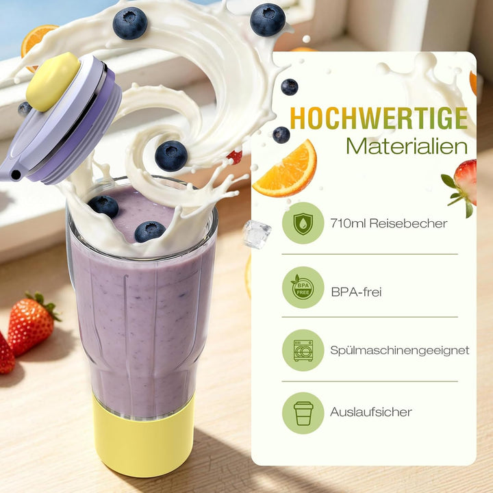 710 ml Reisebecher Ersatz für Ninja BlendBOSS Mixer Rosa, Rosa