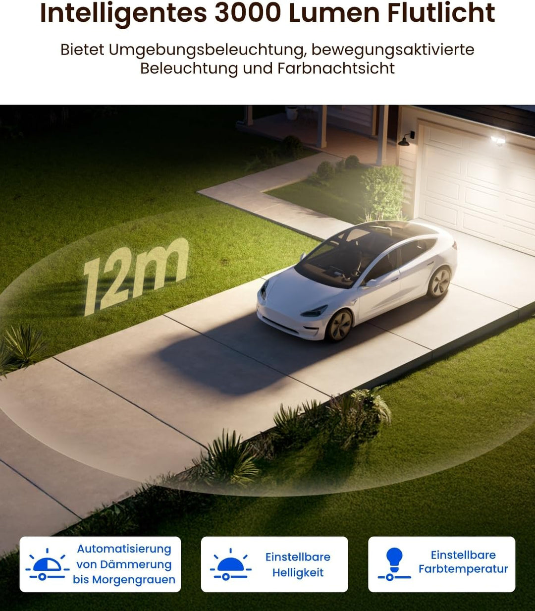 Reolink 4K 8MP Wi-Fi 6 PTZ Überwachungskamera Aussen mit Dual-Objektiv, Auto-Tracking-Zoom, Personen